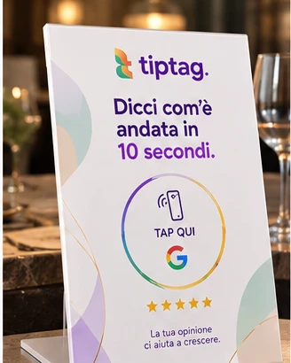 Stand tiptag bianco